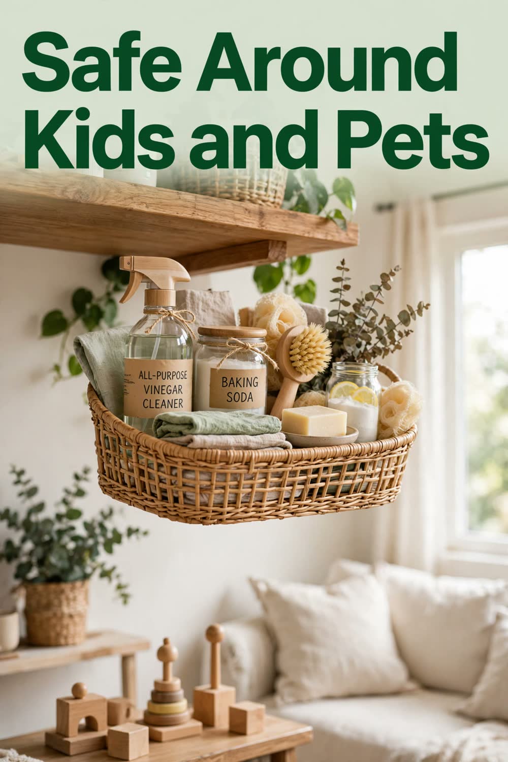Safe Green Cleaning Around Kids & Pets